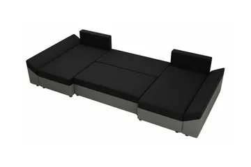 Midfeld 4-sits Hörnbäddsoffa Dark Grey/Black - Møbler - Sofaer - Sovesofaer - Hjørnesovesofa