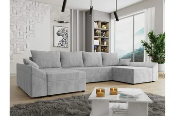 Midfeld 4-sits Hörnbäddsoffa Light grey - Møbler - Sofaer - Sovesofaer - Langsgående sovesofa