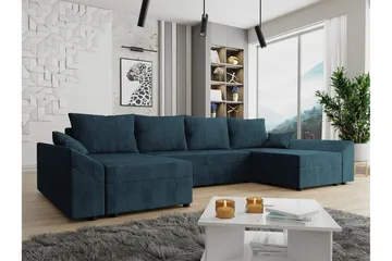 Midfeld 4-sits Hörnbäddsoffa NO_BRAND Dark blue - Møbler - Sofaer - Sovesofaer - Sovesofa divan