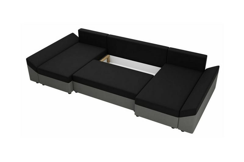 Midfeld 4-sits Hörnbäddsoffa NO_BRAND Dark brown/black - Møbler - Sofaer - Sovesofaer - Hjørnesovesofa