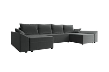 Midfeld 4-sits Hörnbäddsoffa NO_BRAND Dark grey - Møbler - Sofaer - Sovesofaer - Sovesofa divan