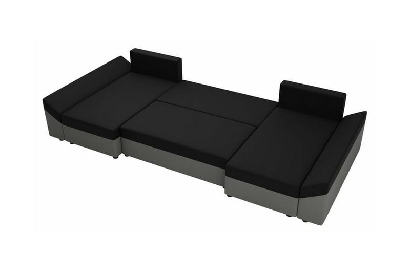 Midfeld 4-sits Hörnbäddsoffa NO_BRAND Dark Grey/Black - Møbler - Sofaer - Sovesofaer - Sovesofa divan