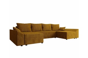 Midfeld 4-sits Hörnbäddsoffa NO_BRAND Dark yellow - Møbler - Sofaer - Sovesofaer - Hjørnesovesofa