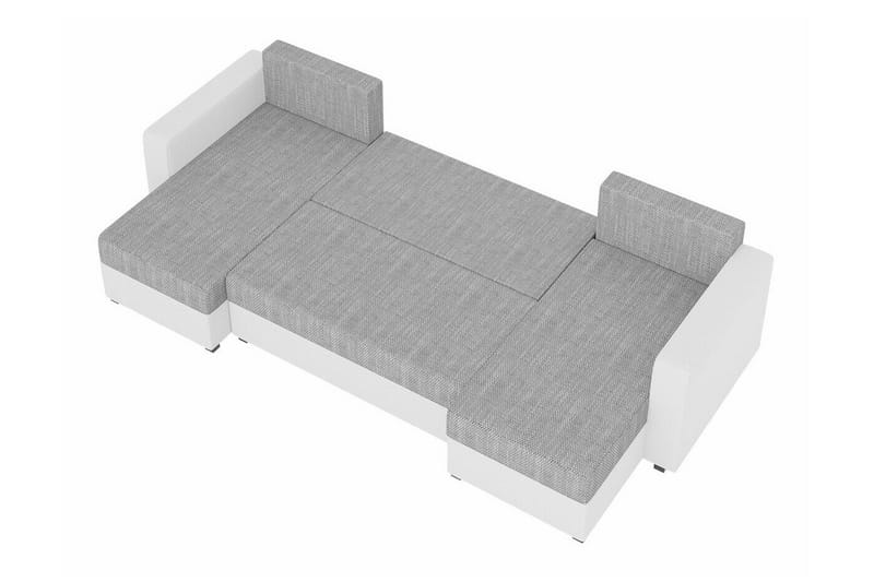 Midfeld 4-sits Hörnbäddsoffa NO_BRAND White/Grey - Møbler - Sofaer - Sovesofaer - Sovesofa divan