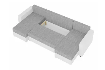 Midfeld 4-sits Hörnbäddsoffa White/Grey - Møbler - Sofaer - Sovesofaer - Hjørnesovesofa