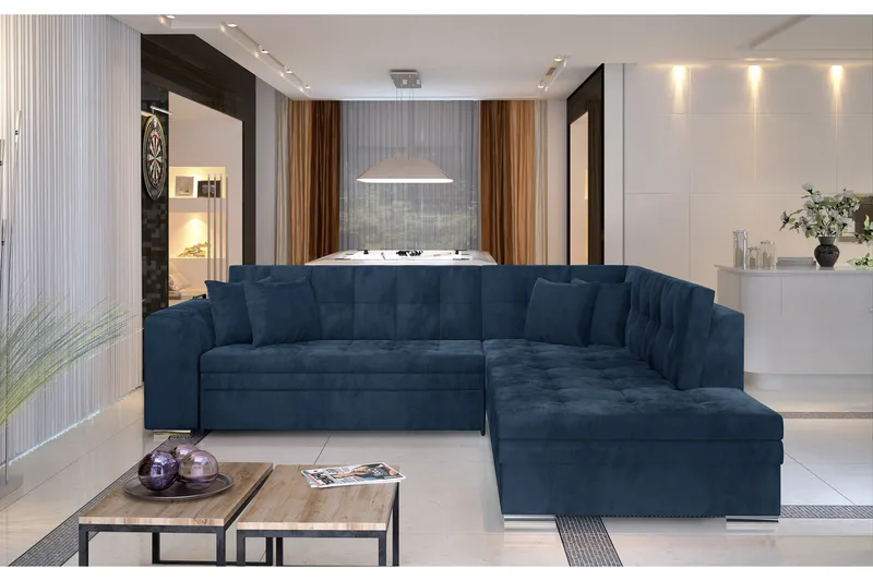 Moclino Hjørnesovesofa, Blå