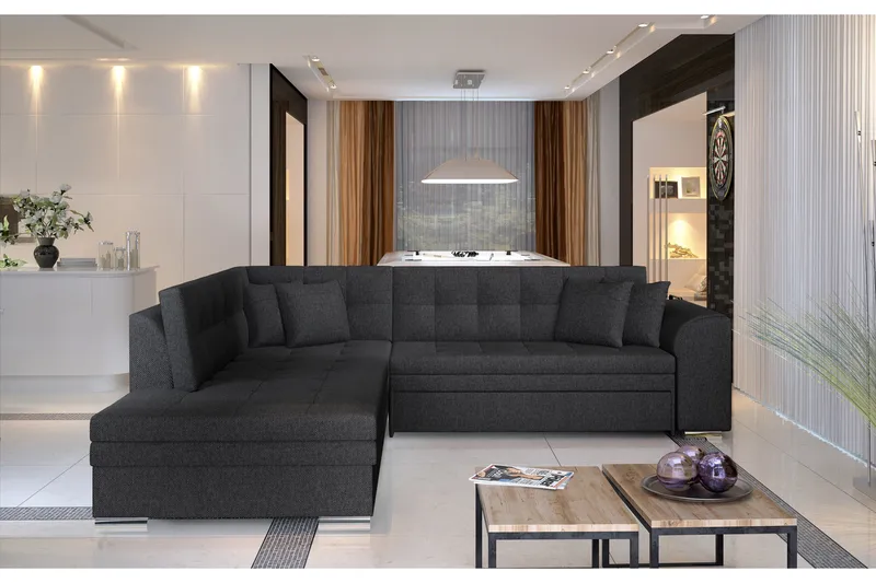Moclino Hjørnesovesofa - Grå - Møbler - Sofaer - Sovesofaer - Hjørnesovesofa