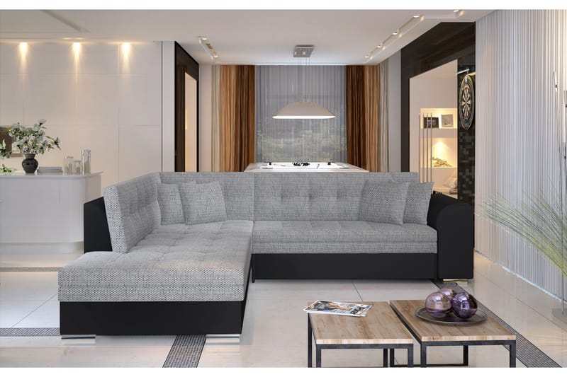 Moclino Hjørnesovesofa, Grå/Svart