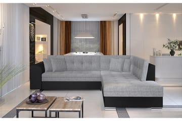 Moclino Hjørnesovesofa - Grå/Svart - Møbler - Sofaer - Sovesofaer - Hjørnesovesofa