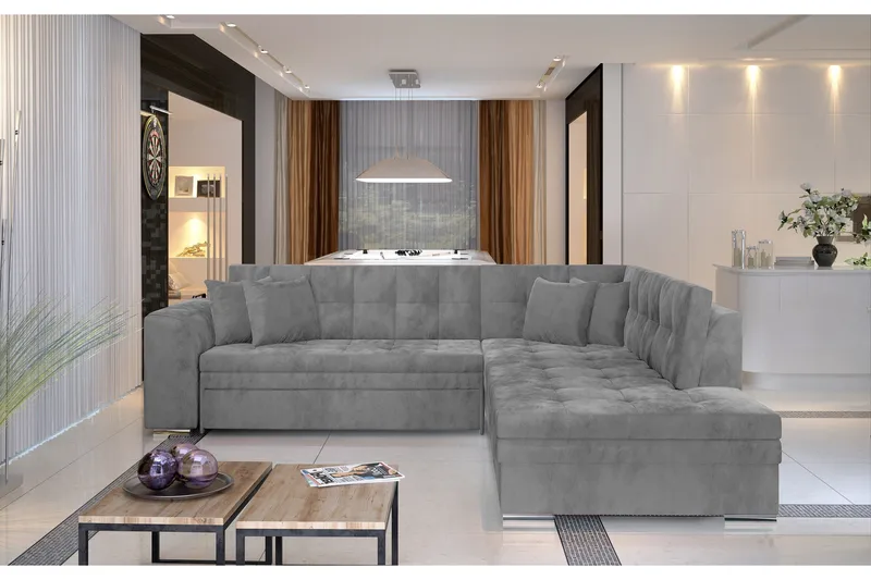 Moclino Hjørnesovesofa - Grønn - Møbler - Sofaer - Sofaer med sjeselong - 4 seters sofa med divan
