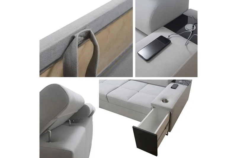 Morenia 3-seters Hjørnesovesofa Høyre - Brun - Møbler - Sofaer - Sovesofaer - Hjørnesovesofa