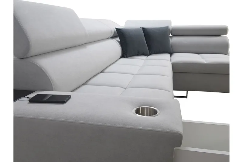 Morenia 3-seters Hjørnesovesofa Høyre - Hvit - Møbler - Sofaer - Sovesofaer - Hjørnesovesofa