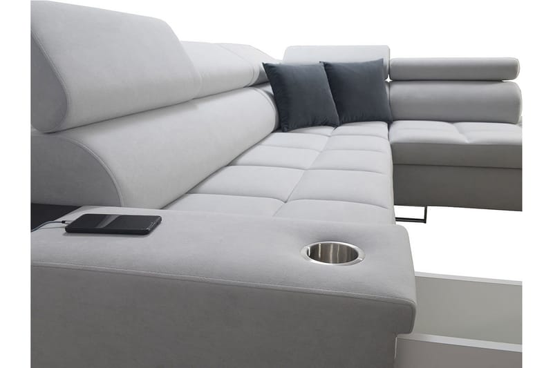 Morenia 3-seters Hjørnesovesofa Høyre - Hvit - Møbler - Sofaer - Sovesofaer - Hjørnesovesofa