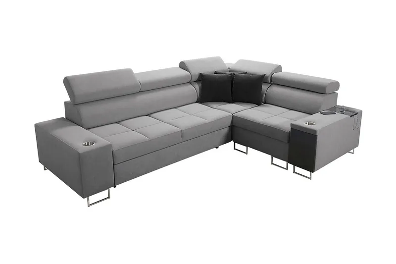 Morenia 3-seters Hjørnesovesofa Høyre, Lysegrå