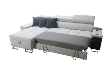 Morenia 3-seters Hjørnesovesofa Høyre - Svart - Møbler - Sofaer - Sovesofaer - Sovesofa divan