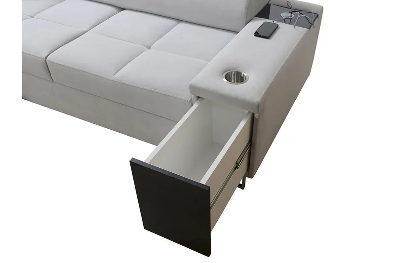 Morenia 3-seters Hjørnesovesofa Høyre - Svart - Møbler - Sofaer - Sovesofaer - Sovesofa divan