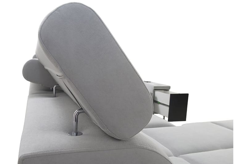 Morenia 4-seter Venstrevendt Sovesofa 127x284 cm med Oppbevaring i Stoff - Svart - Møbler - Sofaer - Sovesofaer - Hjørnesovesofa