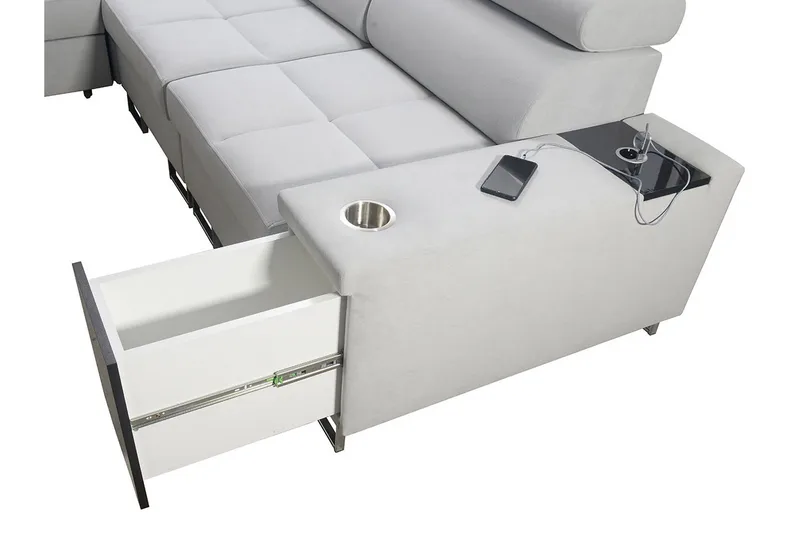 Morenia 4-seters Hjørnesovesofa Høyre - Brun - Møbler - Sofaer - Sovesofaer - Hjørnesovesofa