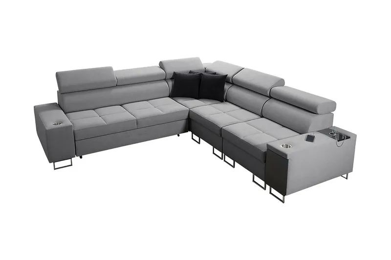 Morenia 4-seters Hjørnesovesofa Høyre, Lysegrå