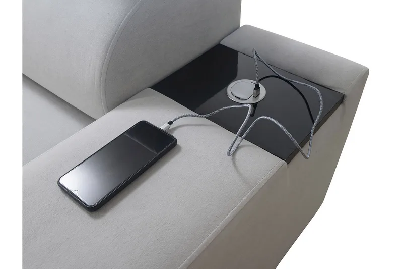 Morenia 4-seters Hjørnesovesofa Høyre - Lysegrå - Møbler - Sofaer - Sovesofaer - Hjørnesovesofa