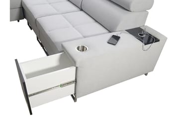 Morenia 4-seters Hjørnesovesofa Høyre - Svart - Møbler - Sofaer - Sovesofaer - Hjørnesovesofa