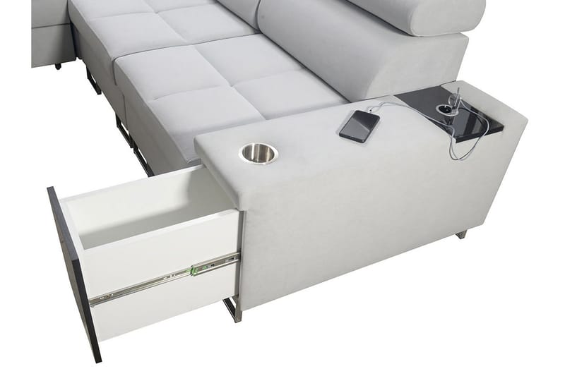 Morenia 4-seters Hjørnesovesofa Høyre - Svart - Møbler - Sofaer - Sovesofaer - Hjørnesovesofa