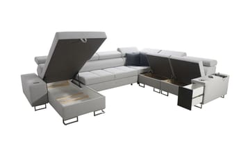 Morenia 4-seters Hjørnesovesofa Høyre - Svart - Møbler - Sofaer - Sovesofaer - Hjørnesovesofa