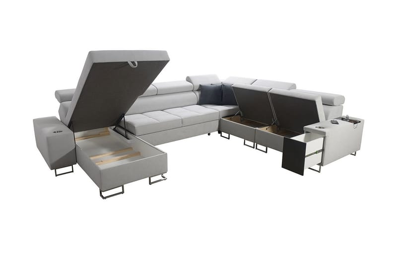 Morenia 4-seters Hjørnesovesofa Høyre - Svart - Møbler - Sofaer - Sovesofaer - Hjørnesovesofa