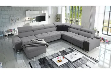 Morenia 4-seters Hjørnesovesofa Venstre - Lysegrå - Møbler - Sofaer - Sovesofaer - Hjørnesovesofa