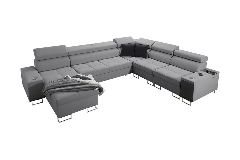 Morenia 4-seters Hjørnesovesofa Venstre, Lysegrå