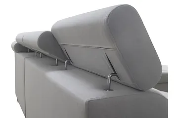 Morenia Høyrevendt Sovesofa 127x210 cm med Oppbevaring i Fløyel - Lysegrå - Møbler - Sofaer - Sovesofaer - Langsgående sovesofa