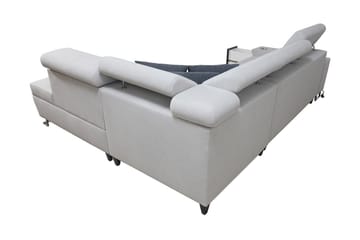 Morenia Høyrevendt Sovesofa 127x210 cm med Oppbevaring i Stoff - Grå - Møbler - Sofaer - Sovesofaer - Langsgående sovesofa
