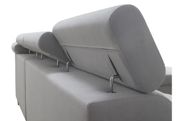 Morenia Høyrevendt Sovesofa 127x210 cm med Oppbevaring i Stoff - Grå - Møbler - Sofaer - Sovesofaer - Langsgående sovesofa