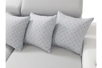 Mumtaz U-Sovesofa Divan Venstre - Hvit/Lysegrå - Møbler - Sofaer - Sovesofaer - Sovesofa divan