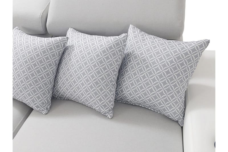 Mumtaz U-Sovesofa Divan Venstre - Hvit/Lysegrå - Møbler - Sofaer - Sovesofaer - Sovesofa divan