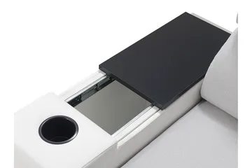 Mumtaz U-Sovesofa Divan Venstre - Hvit/Lysegrå - Møbler - Sofaer - Sovesofaer - Sovesofa divan