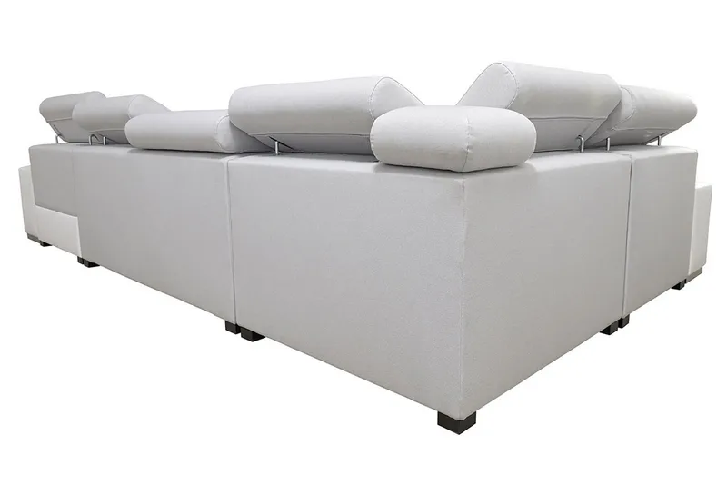 Mumtaz U-Sovesofa Divan Venstre - Hvit/Lysegrå - Møbler - Sofaer - Sovesofaer - Sovesofa divan