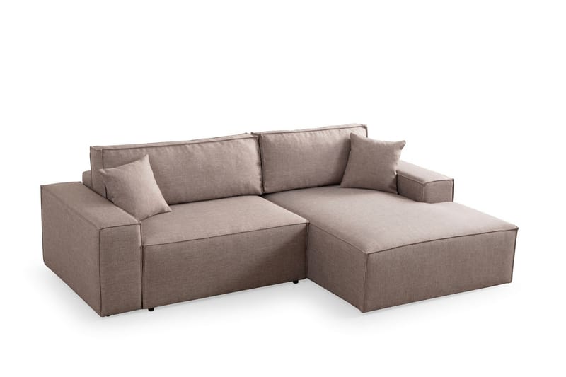 Munehiro Hjørnesovesofa - Brun - Møbler - Sofaer - Sovesofaer - Hjørnesovesofa