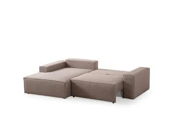 Munehiro Hjørnesovesofa - Brun - Møbler - Sofaer - Sovesofaer - Hjørnesovesofa
