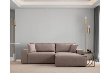 Munehiro Hjørnesovesofa - Brun - Møbler - Sofaer - Sovesofaer - Hjørnesovesofa