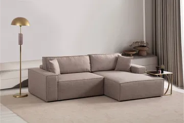 Munehiro Hjørnesovesofa - Brun - Møbler - Sofaer - Sovesofaer - Hjørnesovesofa