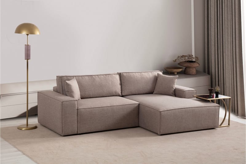 Munehiro Hjørnesovesofa - Brun - Møbler - Sofaer - Sovesofaer - Hjørnesovesofa