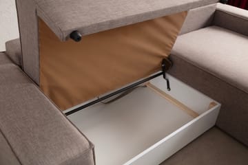 Munehiro Hjørnesovesofa - Brun - Møbler - Sofaer - Sovesofaer - Hjørnesovesofa