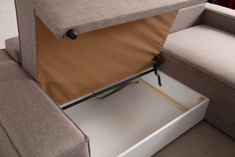 Munehiro Hjørnesovesofa - Brun - Møbler - Sofaer - Sovesofaer - Hjørnesovesofa