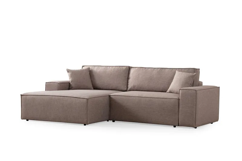 Munehiro Hjørnesovesofa - Brun - Møbler - Sofaer - Sovesofaer - Hjørnesovesofa