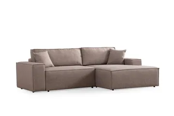 Munehiro Hjørnesovesofa - Brun - Møbler - Sofaer - Sovesofaer - Hjørnesovesofa