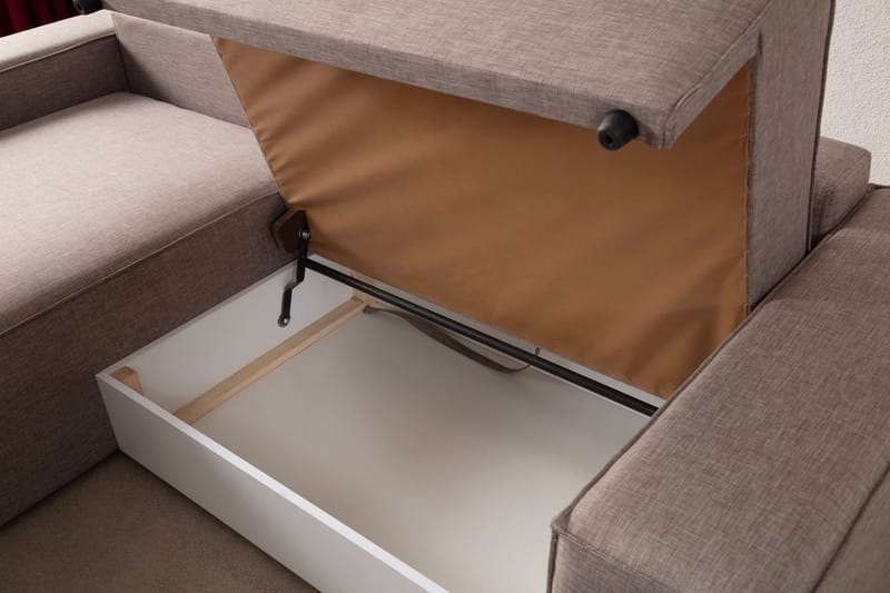 Munehiro Hjørnesovesofa - Brun - Møbler - Sofaer - Sovesofaer - Hjørnesovesofa