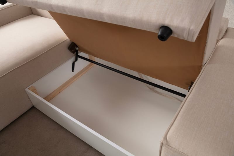 Munehiro Hjørnesovesofa - Ecru - Møbler - Sofaer - Sovesofaer - Hjørnesovesofa
