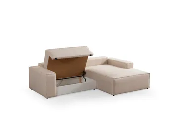 Munehiro Hjørnesovesofa - Ecru - Møbler - Sofaer - Sovesofaer - Hjørnesovesofa