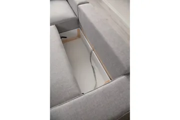 Munehiro Hjørnesovesofa - Lysegrå - Møbler - Sofaer - Sovesofaer - Hjørnesovesofa